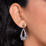 Cutout LH Marquise Open Earring with 18K Gold and Diamond (.16 cts)