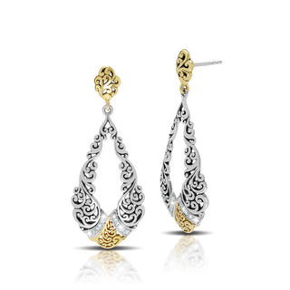Cutout LH Marquise Open Earring with 18K Gold and Diamond (.16 cts)