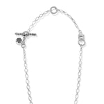 "Wishes Come True" Reversible Granulated & LH Scroll Shield Padlock, Star Charm Necklace
