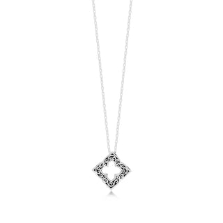 Small Open Signature Scroll Pendant Necklace