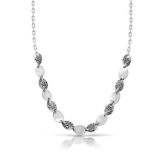 LH Scroll Baby Twist Link Necklace with Single Chain 17" - 21"