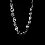 LH Scroll Baby Twist Link Necklace with Single Chain 17" - 21"