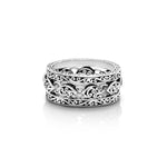 Round Marquise Link with Classic Signature Lois Hill Sterling Silver 3-Stack Ring