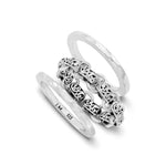 Baby Link with Classic Signature Lois Hill Sterling Silver 3-Stack Ring