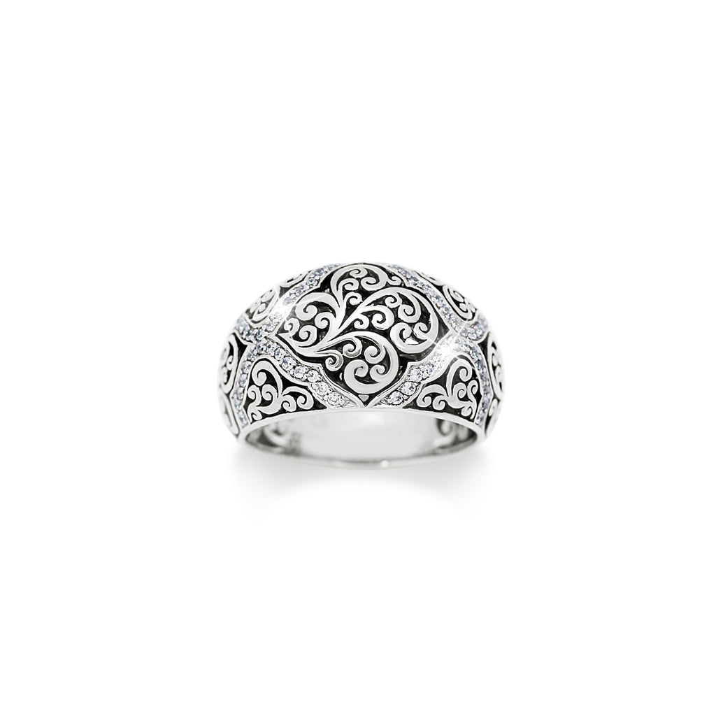 Engraved Statement Sterling Silver Ring Chunky Boho Bohemian Southern Size  6 7 8