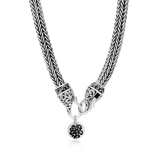 LH Woven with Scroll Lobster Clasp Necklace