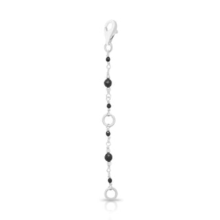 Teardrop Matte Black Onyx 4mm with LH Scroll Accent Wire-Wrapped Double Strand Necklace
