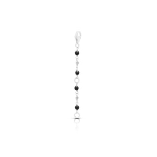LH Scroll with Matte Black Onyx 2mm Wire-Wrapped Necklace