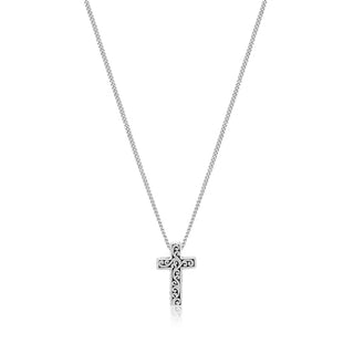 Small Classic Signature Scroll Cross Pendant - Lois Hill Jewelry