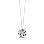 White Diamond Round Classic Signature Lois Hill Scroll Necklace