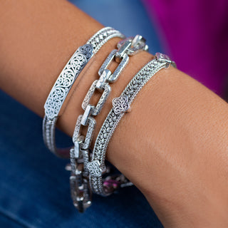 Clover Alhambra (6mm) Textile Weave Station Bracelet