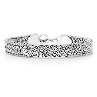 Alhambra Scroll (9mm) ID Textile Weave Bracelet