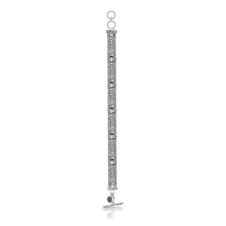 Textile Weave (9mm) Decorative Vertical Station Bracelet
