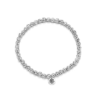 LH Scroll 4mm Bead Stretch Bracelet