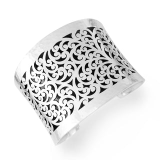 LH Classic Large Hand Carved LH Scroll Cuff
