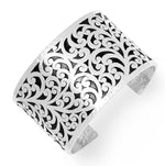 LH Large Hand Carved LH Scroll Cuff (40mm)