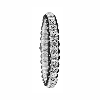 LH Scroll Barrel Bead Stretch Bracelet
