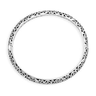 LH Classic Intricate Signature Scroll Rounded Bangle (5mm)