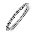 LH Classic Intricate Signature Scroll Rounded Bangle (5mm)