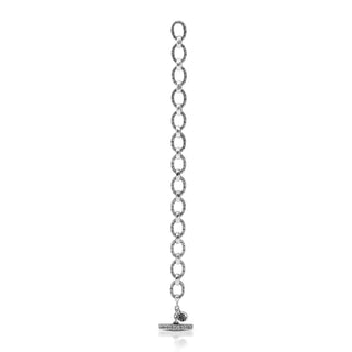 LH Oval Link Square Sided Scroll Bracelet