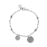 Personalized Scroll Disc & Little "Blessed" Disc Wire-Wrapped Bracelet