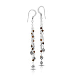 Tiger-Eye & LH Scroll Beads Waterfall Earrings