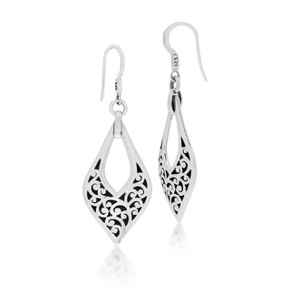 LH Scroll Marquise Drop Earrings