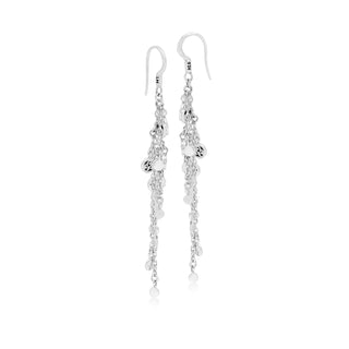 LH Scroll Disc Waterfall Drop Earrings