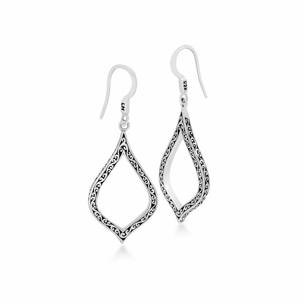 LH Scroll Silhouette Marquise Earrings