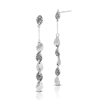 LH Scroll Baby Twist Link Chain Drop Earring