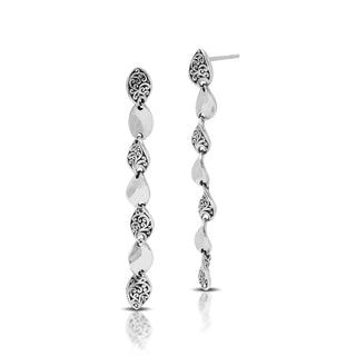 LH Scroll Baby Twist Stud Top Link Drop Earring