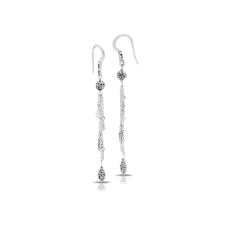 LH Scroll Diamond Shaped Multistrand Earrings