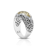 Vertical Alhambra 18K Gold and Diamond (.25 cts) Two Tone Band