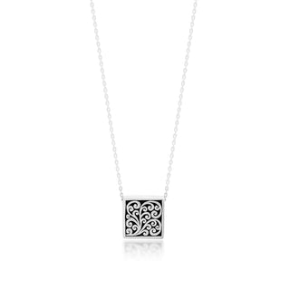 Square Pendant LH Scroll Necklace