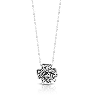 Clover Leaf Necklace Adorned with LH Scroll