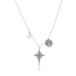 Elongated Star Bright Pendant with "Shine Bright" and Star Bright Necklace