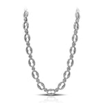 Stylized LH Scroll Link Necklace 18" - 21"