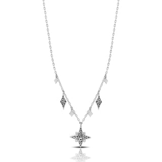 Star Bright Pendant with Geometric Dangle Necklace