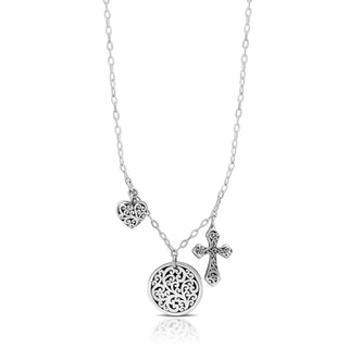 "Faith and Love" Charm Dangle Necklace
