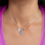 Peace & Heart Charm Dangle Necklace