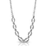 Stylized LH Scroll Link with Double Chain Necklace 19" - 22"