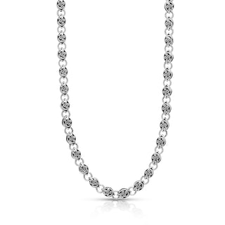 Lois Hill Signature Scroll Round Marquise Chain Link Station Necklace 18"