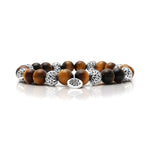 Lois Hill Sterling Silver Bracelet with Stone Bead Tiger Eye