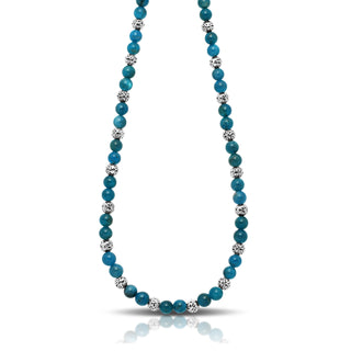 Lois Hill Sterling Silver Gemstone Beaded Necklace