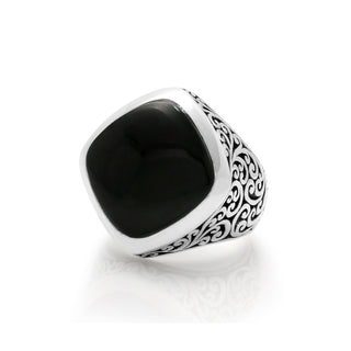 Lois Hill Sterling Silver Ring with Stone Black Onyx