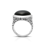 Lois Hill Sterling Silver Ring with Stone Black Onyx