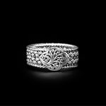 Single Alhambra Elongated Clover Textile Weave Ring (9mm)