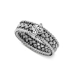 Petite Textile weave Alhambra Single Station Ring (6mm)