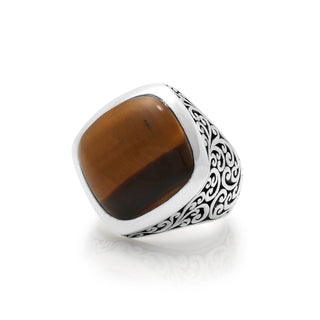 Lois Hill Sterling Silver Ring with Stone Tiger Eye