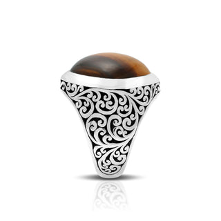Lois Hill Sterling Silver Ring with Stone Tiger Eye